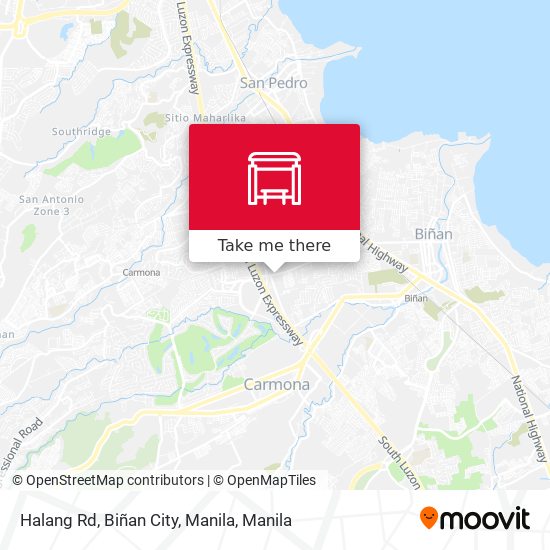 Halang Rd, Biñan City, Manila map