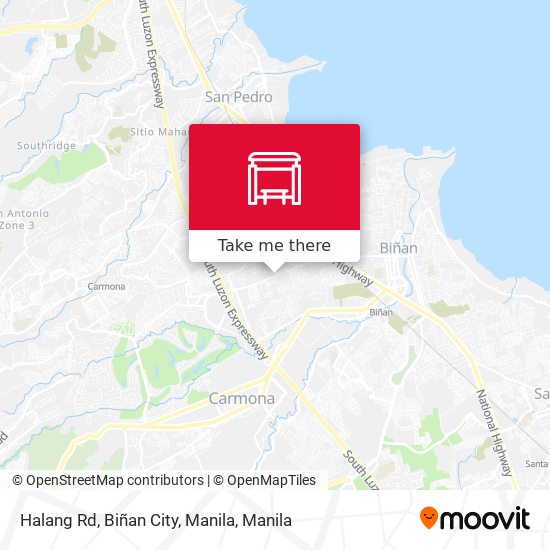 Halang Rd, Biñan City, Manila map