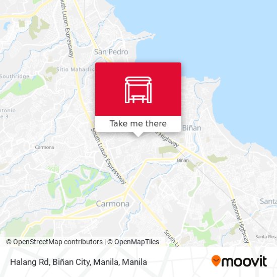 Halang Rd, Biñan City, Manila map