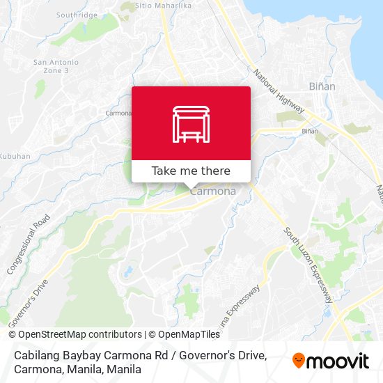 Cabilang Baybay Carmona Rd / Governor's Drive, Carmona, Manila map