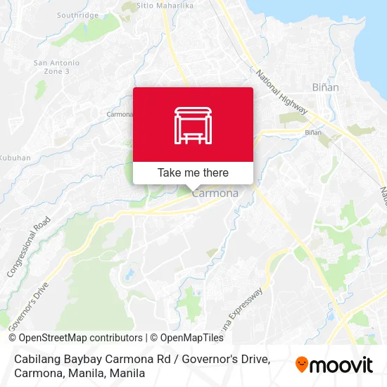 Cabilang Baybay Carmona Rd / Governor's Drive, Carmona, Manila map