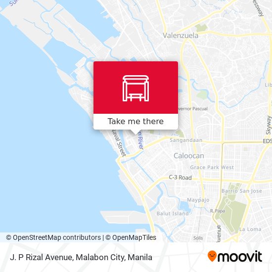 J. P Rizal Avenue, Malabon City map