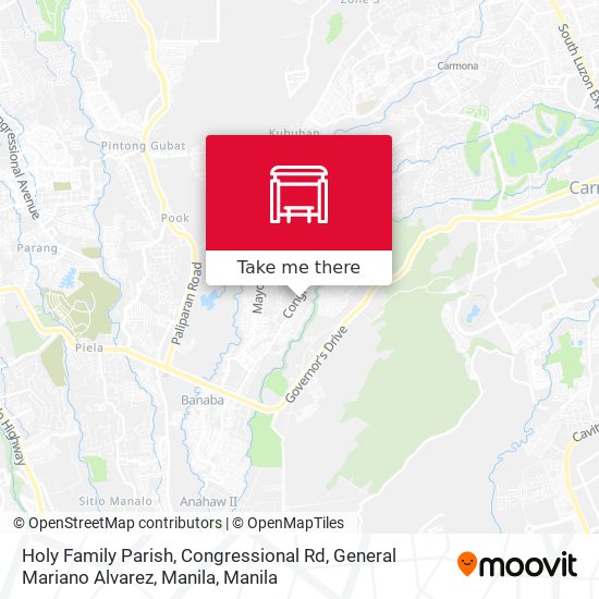 Holy Family Parish, Congressional Rd,  General Mariano Alvarez, Manila map