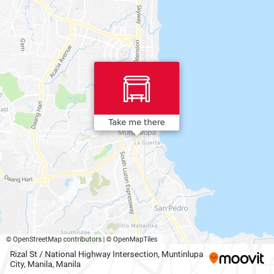 Rizal St / National Highway Intersection, Muntinlupa City, Manila map