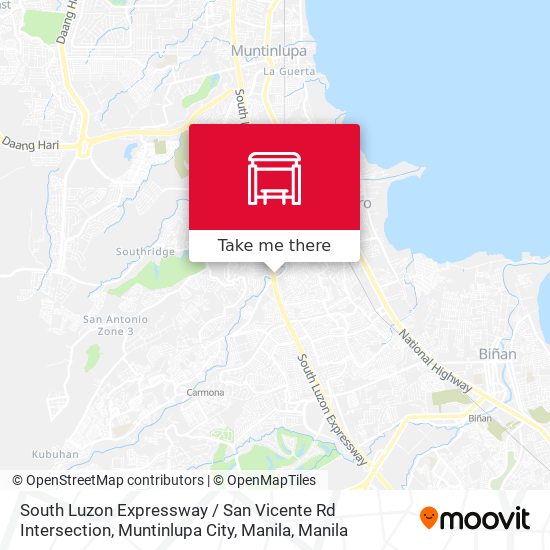 South Luzon Expressway / San Vicente Rd Intersection, Muntinlupa City, Manila map