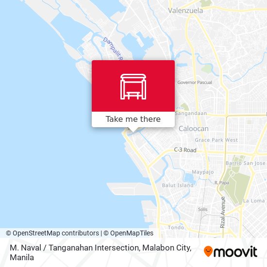 M. Naval / Tanganahan Intersection, Malabon City map