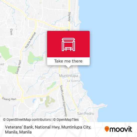 Veterans' Bank, National Hwy, Muntinlupa City, Manila map
