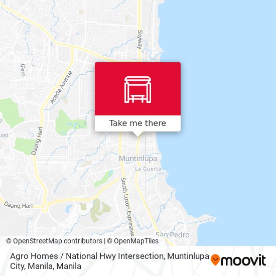 Agro Homes / National Hwy Intersection, Muntinlupa City, Manila map