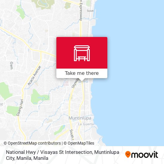 National Hwy / Visayas St Intersection, Muntinlupa City, Manila map