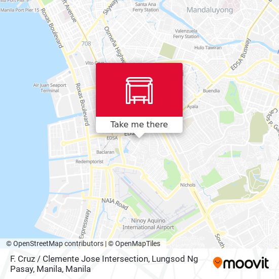 F. Cruz / Clemente Jose Intersection, Lungsod Ng Pasay, Manila map