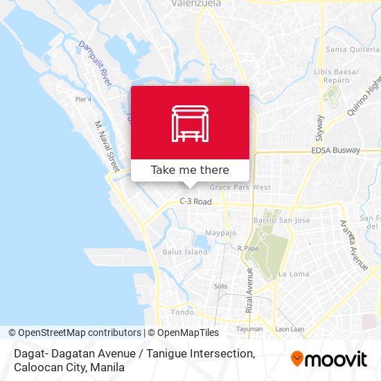 Dagat- Dagatan Avenue /  Tanigue Intersection, Caloocan City map