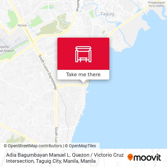 Adia Bagumbayan Manuel L. Quezon / Victorio Cruz Intersection, Taguig City, Manila map