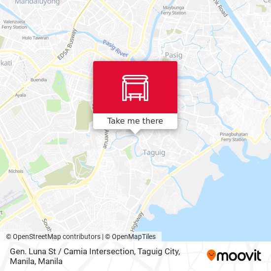 Gen. Luna St / Camia Intersection, Taguig City, Manila map
