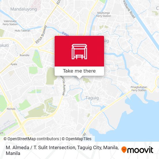 M. Almeda / T. Sulit Intersection, Taguig City, Manila map