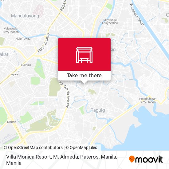 Villa Monica Resort, M. Almeda, Pateros, Manila map