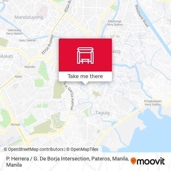 P. Herrera / G. De Borja Intersection, Pateros, Manila map