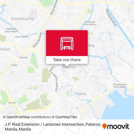 J.P. Rizal Extension / Lanzones Intersection, Pateros, Manila map