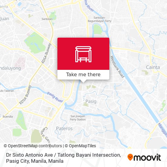 Dr Sixto Antonio Ave / Tatlong Bayani Intersection, Pasig City, Manila map