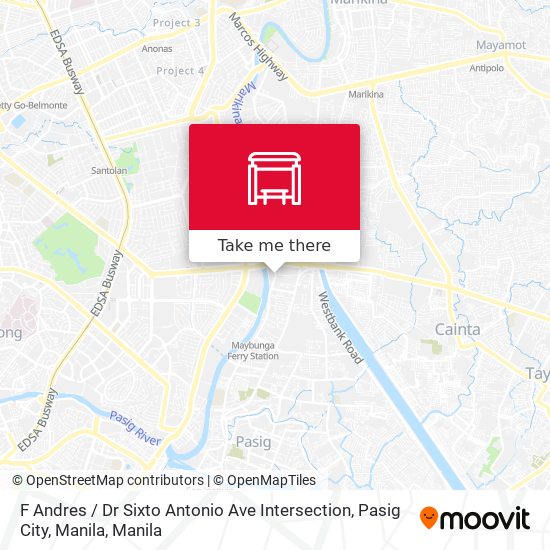 F Andres / Dr Sixto Antonio Ave Intersection, Pasig City, Manila map