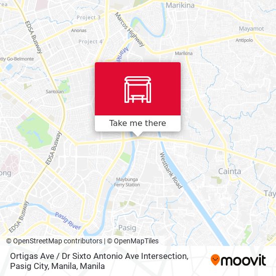 Ortigas Ave / Dr Sixto Antonio Ave Intersection, Pasig City, Manila map