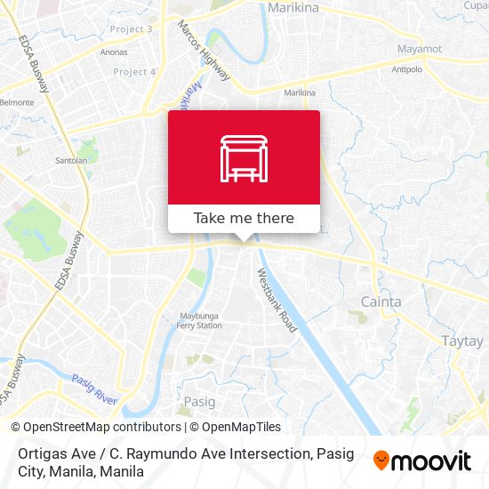 Ortigas Ave  / C. Raymundo Ave Intersection, Pasig City, Manila map