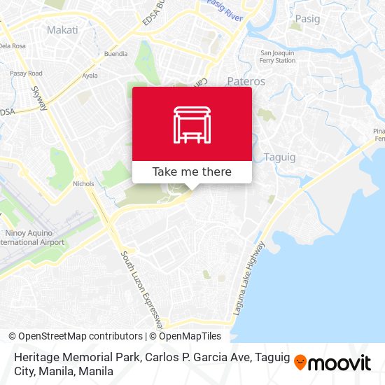 Heritage Memorial Park, Carlos P. Garcia Ave, Taguig City, Manila map