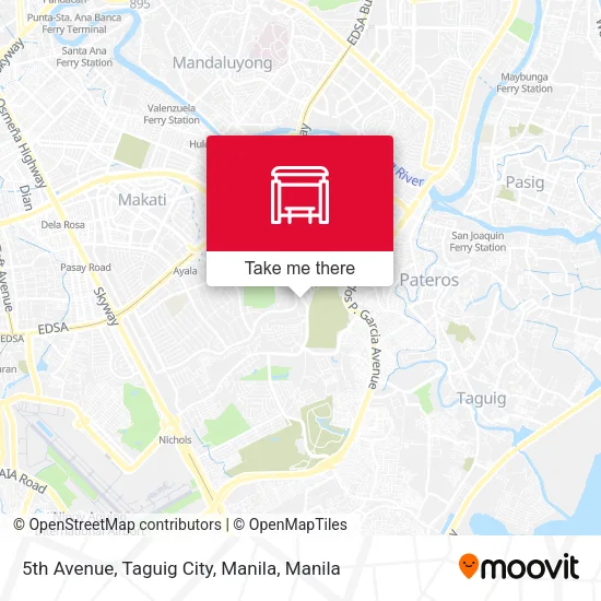 5th Avenue, Taguig City, Manila map