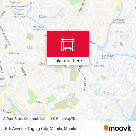 5th Avenue, Taguig City, Manila map