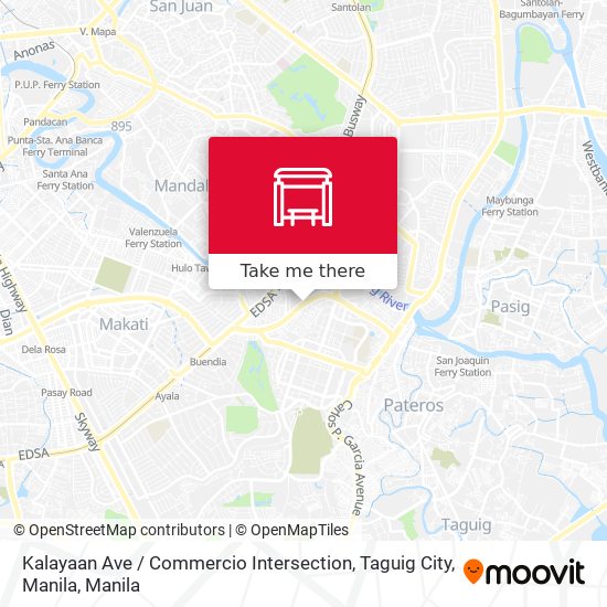 Kalayaan Ave / Commercio Intersection, Taguig City, Manila map