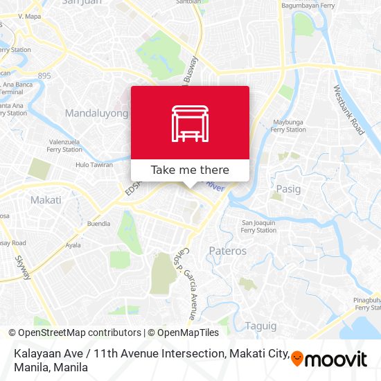 Kalayaan Ave / 11th Avenue Intersection, Makati City, Manila map