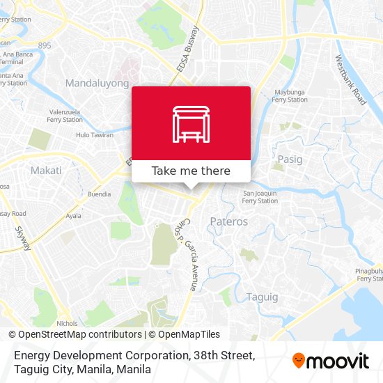 Energy Development Corporation, 38th Street, Taguig City, Manila map