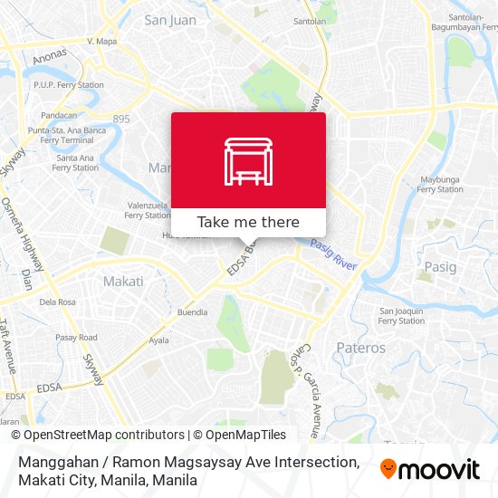 Manggahan / Ramon Magsaysay Ave Intersection, Makati City, Manila map