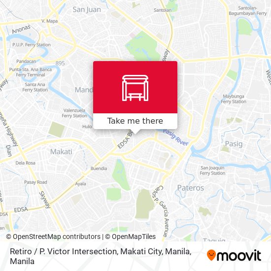 Retiro / P. Victor Intersection, Makati City, Manila map