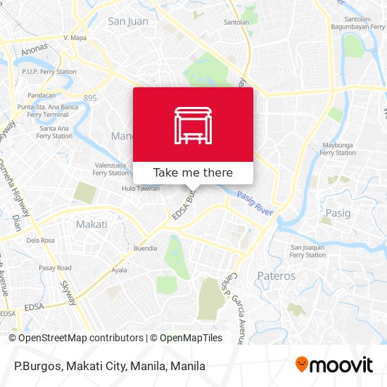 P.Burgos, Makati City, Manila map