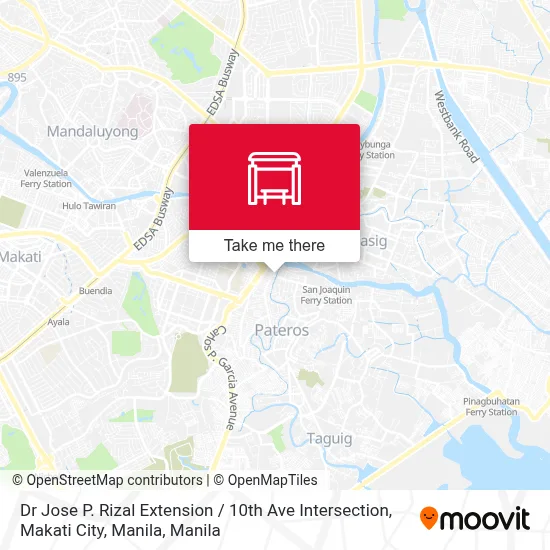 Dr Jose P. Rizal Extension / 10th Ave Intersection, Makati City, Manila map