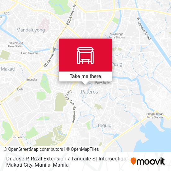 Dr Jose P. Rizal Extension / Tanguile St Intersection, Makati City, Manila map