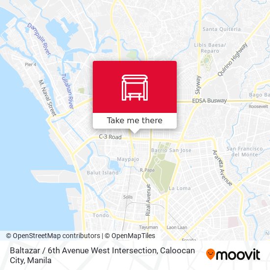 Baltazar / 6th Avenue West Intersection, Caloocan City map