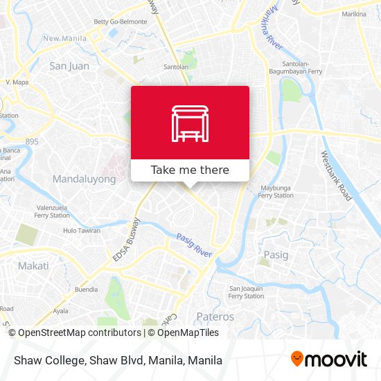 Shaw College, Shaw Blvd, Manila map