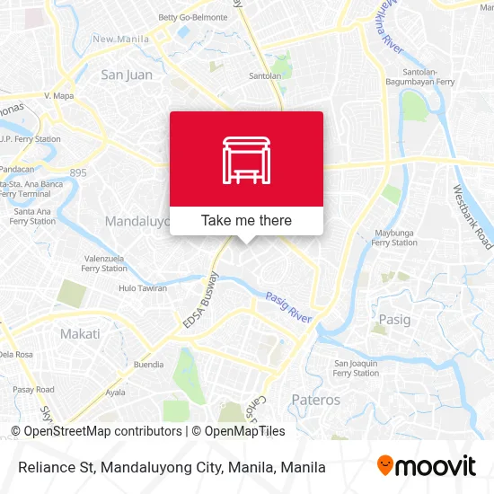 Reliance St, Mandaluyong City, Manila map