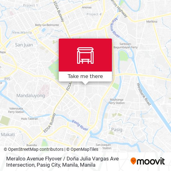 Meralco Avenue Flyover / Doña Julia Vargas Ave Intersection, Pasig City, Manila map
