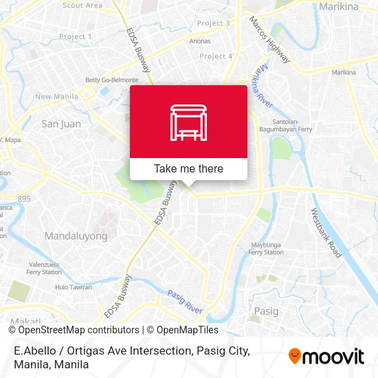 E.Abello / Ortigas Ave Intersection, Pasig City, Manila map