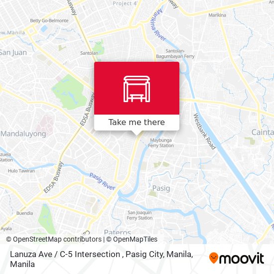 Lanuza Ave / C-5 Intersection , Pasig City, Manila map