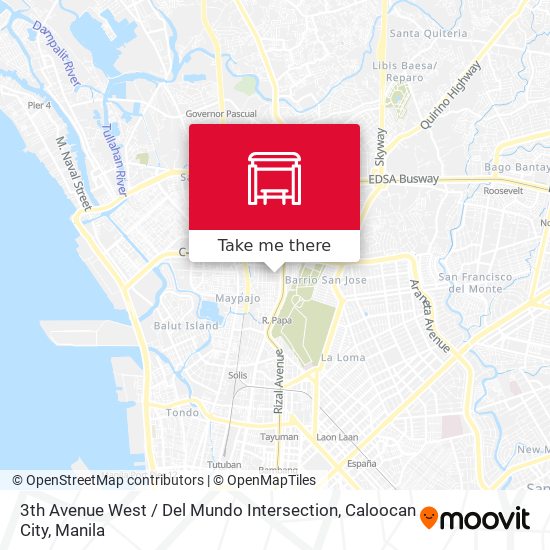 3th Avenue West / Del Mundo Intersection, Caloocan City map