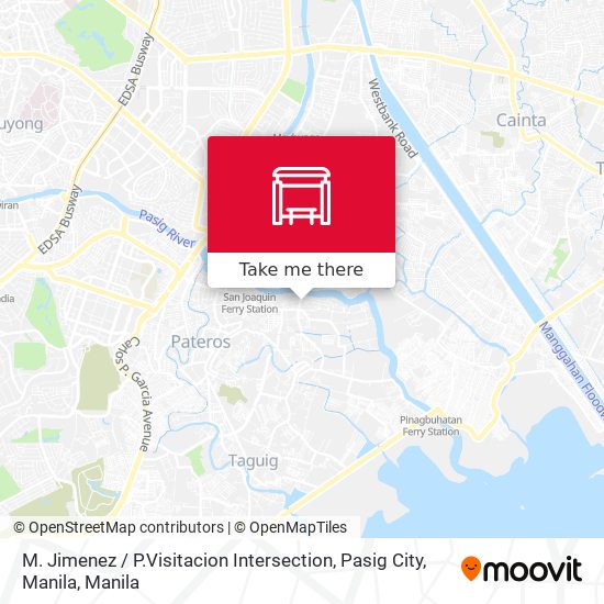 M. Jimenez / P.Visitacion Intersection, Pasig City, Manila map
