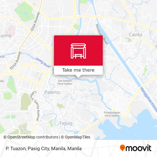 P. Tuazon, Pasig City, Manila map