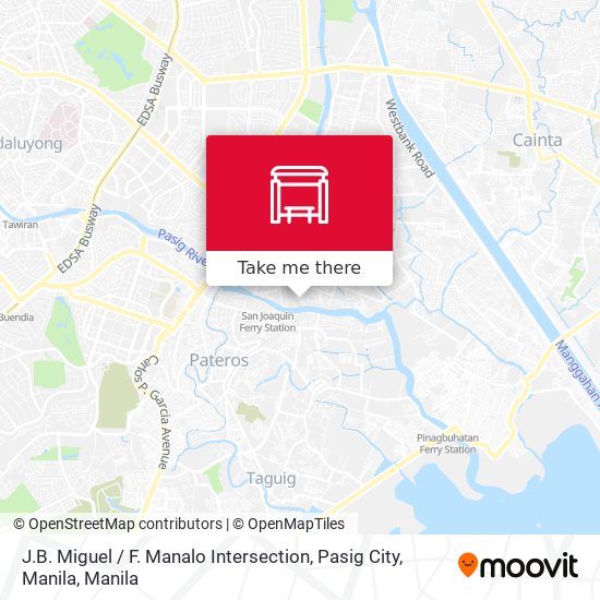 J.B. Miguel / F. Manalo Intersection, Pasig City, Manila map