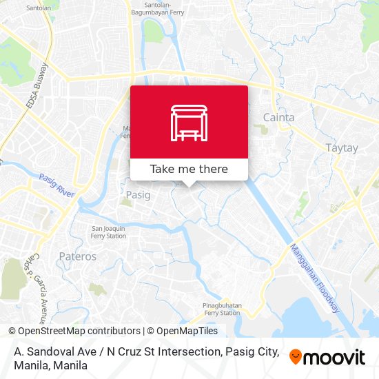 A. Sandoval Ave / N Cruz St Intersection, Pasig City, Manila map