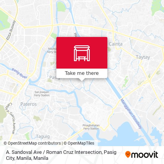 A. Sandoval Ave / Roman Cruz Intersection, Pasig City, Manila map