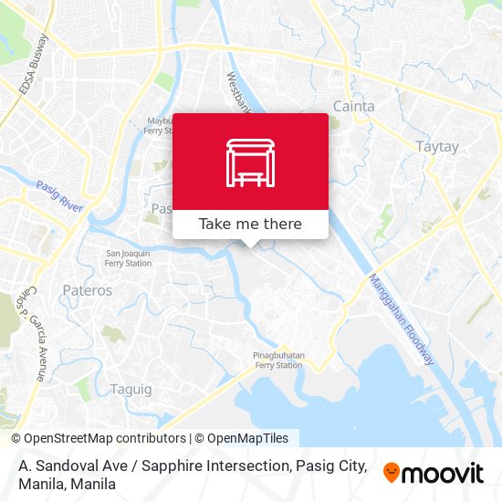 A. Sandoval Ave / Sapphire Intersection, Pasig City, Manila map