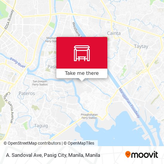 A. Sandoval Ave, Pasig City, Manila map